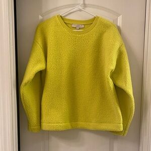 LOFT Women's Bright Yellow Crew Neck Sweater